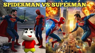 GTA 5: Shinchan Spiderman vs Superman Telugu#gta5#shinchan