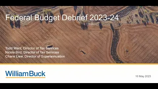 William Buck| Federal Budget Debrief Webinar May 2023