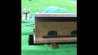 Casket lowering device setup