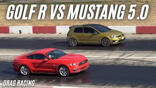 VW Golf R vs Ford Mustang 5.0 | ARRANCONES AUTÓDROMO CULIACÁN | DRAG RACING