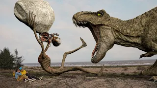 T-Rex VS Siren Head Part 2 | Best Realistic Dinosaur | Jurassic World Dominion IRL | Teddy Chase