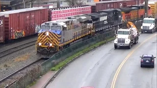 New Westminster BC Trains CN CP CREX NS BNSF!!!