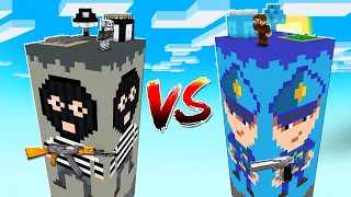 HIRSIZ KULE VS POLİS KULE 😱 - Minecraft