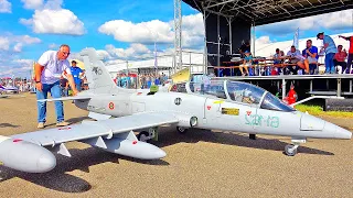 76KG XXXL RC AERMACCHI MB-339 CD TWIN TURBINE JET MODEL FLIGHT DEMONSTRATION