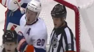 James Wisniewski taunts Sean Avery [Close-Up] {Slo-mo}