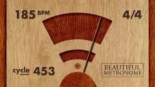 185 BPM 4/4 Wood Metronome HD