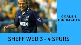 Sheffield Wednesday 3 - 4 Tottenham Hotspur (1994/95 Season) GOALS