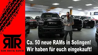 RAM 2500, 1500 wir haben alle auf Lager - ca. 50 neue RAMs auf der RAM Truck Ranch in Solingen