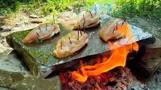 The pleasant and relaxing experience of cooking a stuffed steak