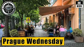 Stroll from Prague's Vinohrady to Wenceslas Square 🇨🇿 Czech Republic 4k HDR ASMR