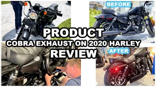 PRODUCT REVIEW - 2020 COBRA EXHAUST ON HARLEY IRON 883 | COBRA EXHAUST