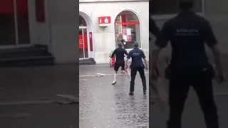 Islamic man attacks people with a knife in Germany today. killing 3 and wounding 6.