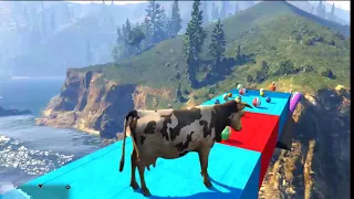 Crazy Cow Parkour - impossible parkour fails gta 5 @dodo-g #cowparkour