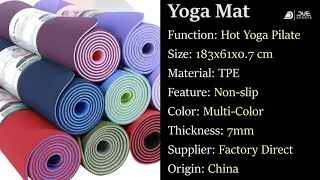 Double-layer two-color yoga mat thick TPE 7mm odorless non-slip sports fitness mat high-end workout