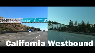 California Interstate 80 Real Time 4K60 Detailed Timestamps Westbound