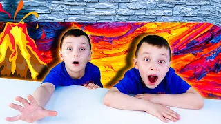 ПОЛ ЭТО ЛАВА ЧЕЛЛЕНДЖ !!! Папа спасает Артема и Кирилла !! Floor is LAVA | Jammy TV