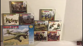 📦1/72 scale WW2 German UK USSR Infantry model soldiers Zvezda 9 different kits A look at the boxes