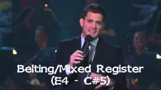 Michael Bublé - Live Vocal Range - Home for the Holidays 2012