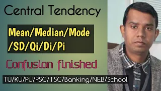 Mean/Median/Mode/Qi/Pi/Di (Central Tendency) BY Rambabu Yadav Sir