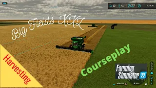 FS22 Big Fields XXL Harvesting Wheat With 2 Harvesters, & Courseplay