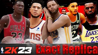 TOP 5 EXACT REPLICA BUILDS IN NBA 2K23! BEST EASTER EGG BUILDS ON NBA 2K23!