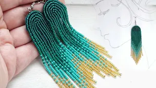 Jewelry making / beaded earrings tutorial / How to make Native American style earrings