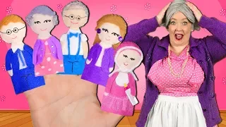 Finger Family Song - Extended Family! Daddy Finger Nursery Rhyme with Grandma and Grandpa