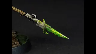 How to Paint Poison Weapons on Miniatures