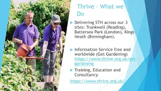 Thrive - Benefits of gardening and green spaces for people with dementia