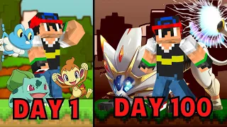 I Spent 100 Days in Minecraft Pixelmon: The Movie!