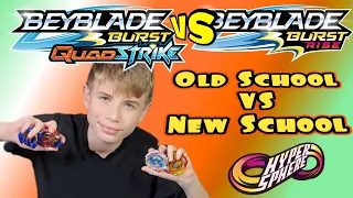 Beyblade Burst QuadStrike vs HyperSphere - New School vs Old School Hasbro Battles!