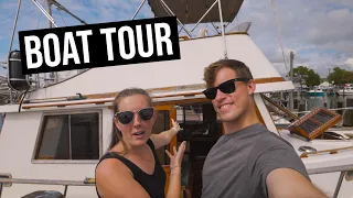 Revealing our Great Loop 34’ Trawler | Double Cabin x Full Kitchen x FlyBridge Boat Tour