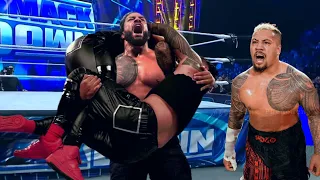 Roman Reigns & Solo Sikoa Brutal Attack Jimmy & Jey Usos WWE Smackdown 2023 Highlights