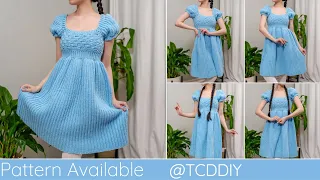 How to Crochet a Puff Sleeve Dress | Pattern & Tutorial DIY