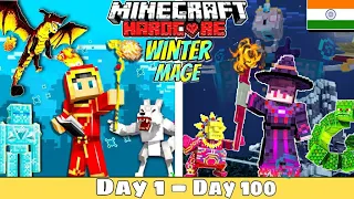 I Survived 100 Days As A WINTER MAGE In FROZEN WORLD Of Minecraft...Hindi (Part-1)