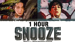 [1 HOUR] Agust D - 'Snooze' (feat. Ryuichi Sakamoto, Woosung of The Rose) Lyrics [Color Coded]