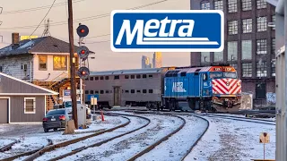 Freezing Metra Rush Hour Trains at Tower A-2