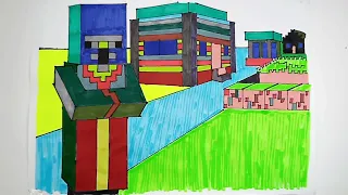 minecraft 148 mr beast skibidi toilet coloring pages