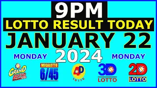 9pm Lotto Result Today January 22 2024 (Monday)