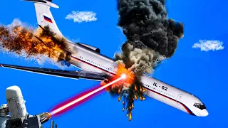 13 Minutes Ago, Russia's Largest IL-62 Aircraft Carrying 730 Special Forces Destroyed by US LASER