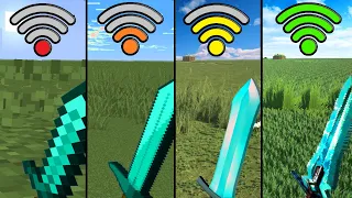 Minecraft physics using different Wi-Fi - compilation
