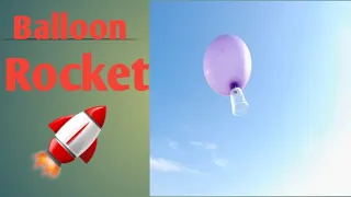 How to make a balloon rocket 🚀 || बैलून से रॉकेट || Titanium xz