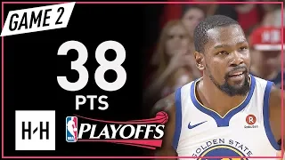 Kevin Durant Full Game 2 Highlights Warriors vs Rockets 2018 NBA Playoffs WCF - 38 Pts!
