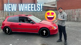 HONDA CIVIC EG GETS NEW WHEELS!