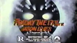 FRIDAY THE 13TH Part 6 Jason Lives - 2 TV Trailers