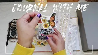 Journal With Me | Aesthetic Journaling | Yellow and Gold Journal | ASMR #journal #asmr #journaling