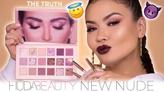 HUDA BEAUTY NEW NUDE PALETTE  REVIEW + SWATCHES | Maryam Maquillage