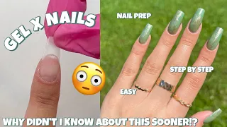 HOW TO DO GEL X AT HOME LIKE A PRO *NAIL PREP INCLUDED* DAILY CHARME 3 STEP SYSTEM | TIPS & TRICKS