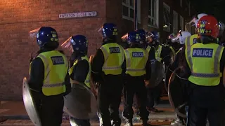 Police officers shut down illegal street parties in west London