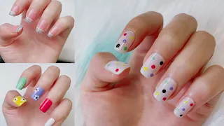 Colorful and Simple French Nails